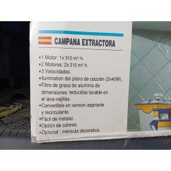 Campana extractora cocina blanca